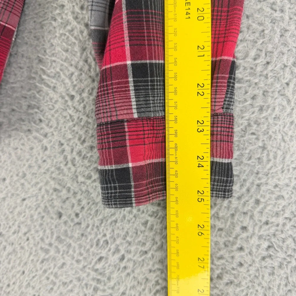 Fourstar Mens Large Red Plaid Thermal Lined‎ Flannel Shirt Skate Streetwear